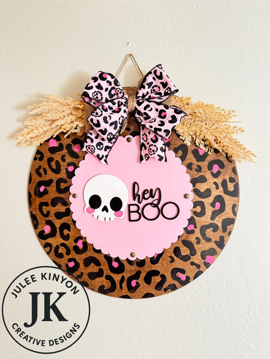 Pink Skull Door Hanger