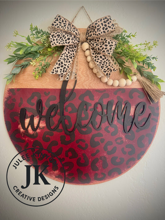 Cheetah Door Hanger