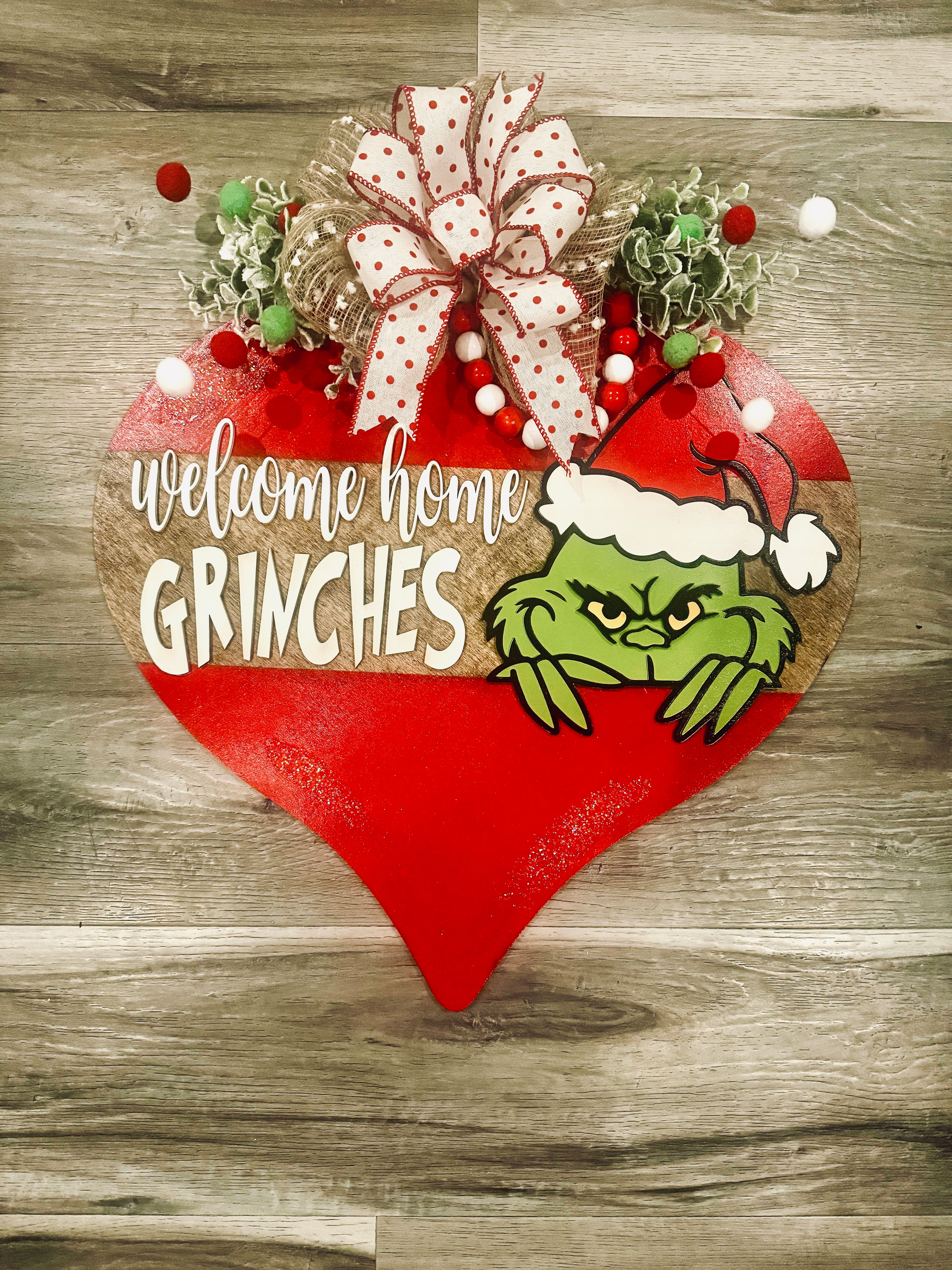 Grinch with White Letters