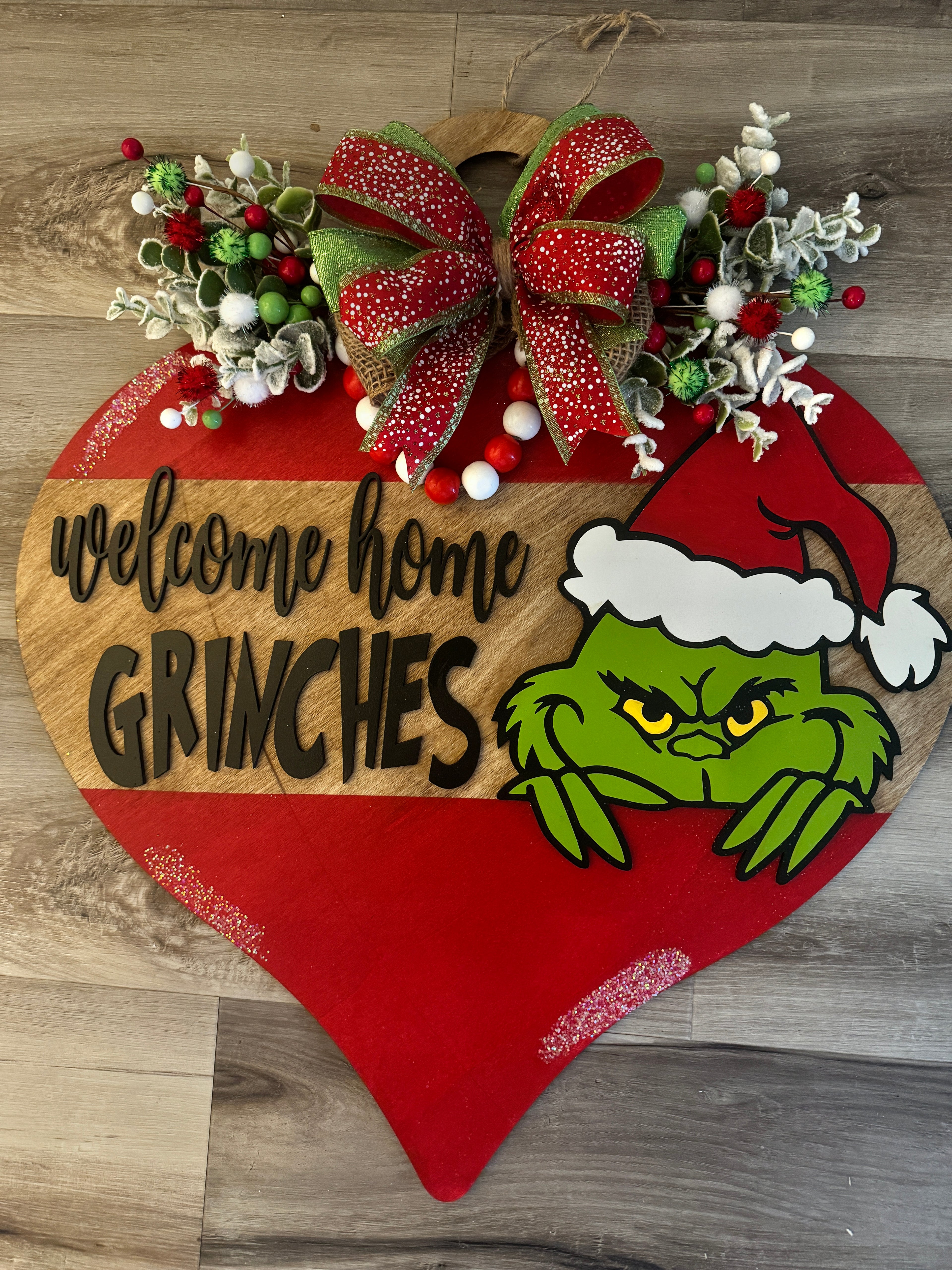 Grinch with Black letters
