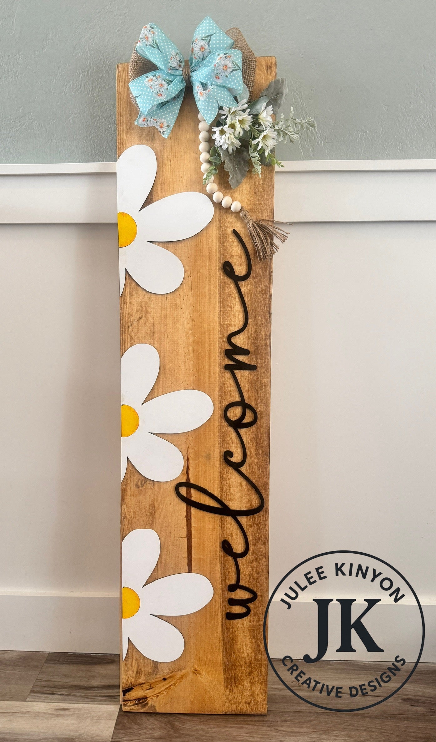 Daisy Stained Porch Leaner